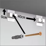 Držák závěsné lišty Click&Connect Instalace držáku