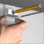 Držák závěsné lišty Click&Connect Instalace držáku